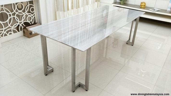 Wood Vein Marble Dining Table - Palisandro