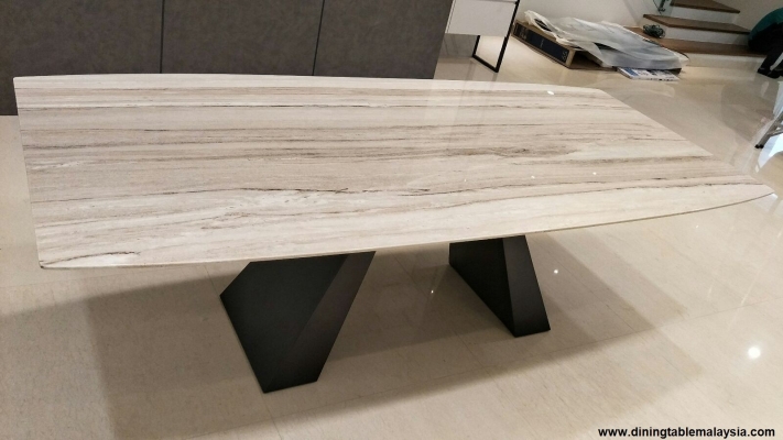 Wood Vein Marble Dining Table - Palisandro