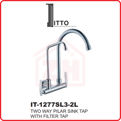 ITTO Two Way Pillar Sink Tap With Filter Tap IT-1277SL3-2L