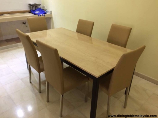 Condo Marble Dining Table - Beige Marble