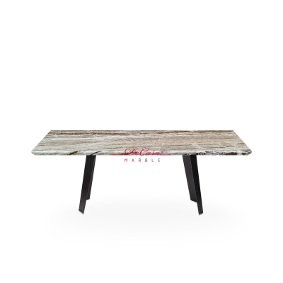 Diba 2  Rectangular Marble Dining Table