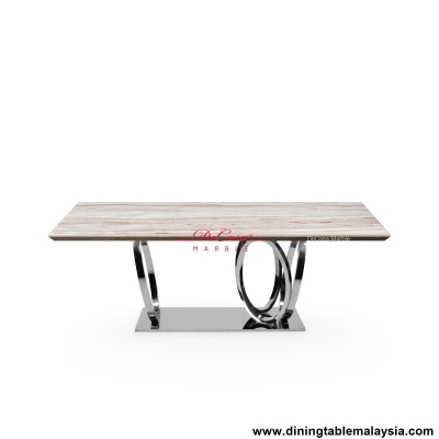 Kahlo  Rectangular Marble Dining Table