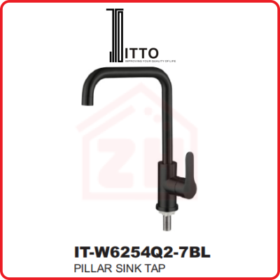 ITTO Pillar Sink Tap IT-W6254Q2-7BL