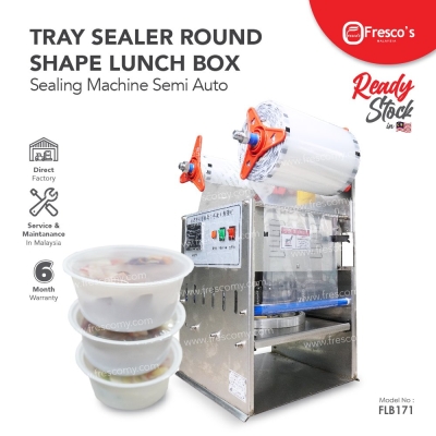 Tray Sealer Machine Round Shape Lunch Box Sealing Machine Semi Auto Fresco [Stainless Steel]