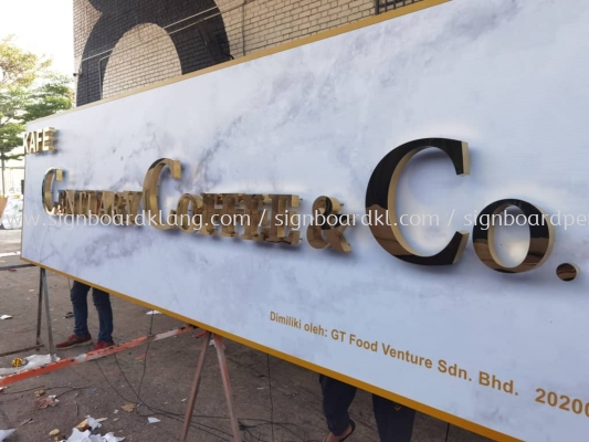 century coffee & co 3d stainless steel box up lettering signage signboard at telok panglima garang