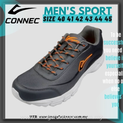 CONNEC Men Sport Shoe CS-88-8375- GREY/ORANGE Colour