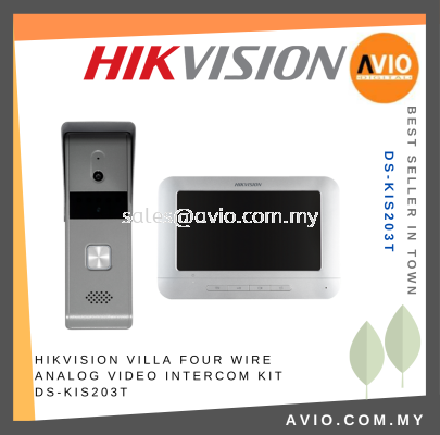 Hikvision IP65 Weatherproof 4 Wire Analog Video Intercom 2MP Camera 7 Inch Monitor DS-KB2421T-IM DS-KH2220 DS-KIS203T