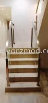 Stainless Steel Staircase Glass Railing With 12mm Tempered Clear Glass @ Setapak  Stainless Steel Glass Railing