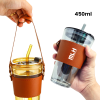 MONTE 3 Premium Color Glass Mug with PU Sleeve - M 1076 Thumbler / Bottle & Mug Drinkware & Container  Corporate Gift