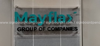 mayflax acrylic base with 3d pvc cut out letteting logo indoor signage signboard at petaling jaya selangor