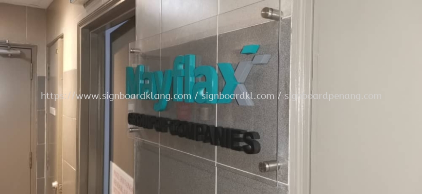 mayflax acrylic base with 3d pvc cut out letteting logo indoor signage signboard at petaling jaya selangor