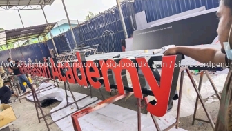 the mobtessori academy 3d box up led frontlit lettering signage signboard at kajang selangor