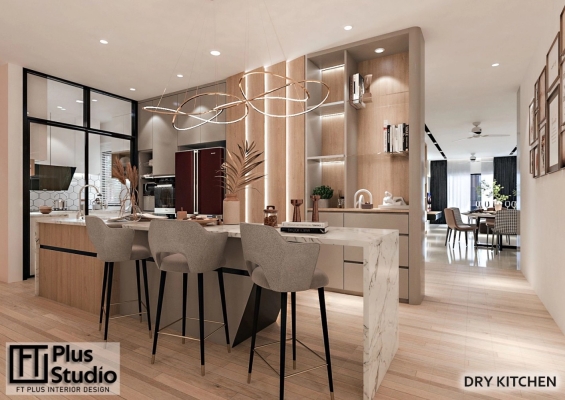 Kitchen Island Dining Design In SkyArena Setapak