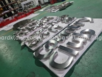 stainless steel silver box up 3d lettering logo 