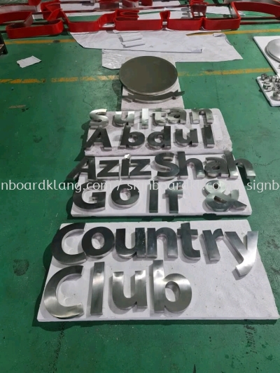 stainless steel silver box up 3d lettering logo 