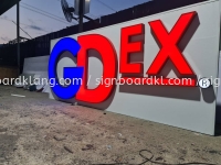 gdex 3d box up led frontlit conceal lettering logo signage signboard at kepong subang jaya batu caves klang selangor 