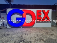 gdex 3d box up led frontlit conceal lettering logo signage signboard at kepong subang jaya batu caves klang selangor 