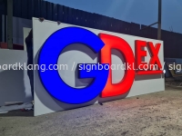 gdex 3d box up led frontlit conceal lettering logo signage signboard at kepong subang jaya batu caves klang selangor 