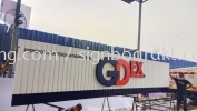 gdex aluminium trism base 3d box up led frontlit lettering logo signage signboard at batu caves kepong puchong klang subang jaya  Aluminum Ceiling Trim Casing 3D Box Up Signboard