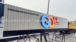 gdex aluminium trism base 3d box up led frontlit lettering logo signage signboard at batu caves kepong puchong klang subang jaya 