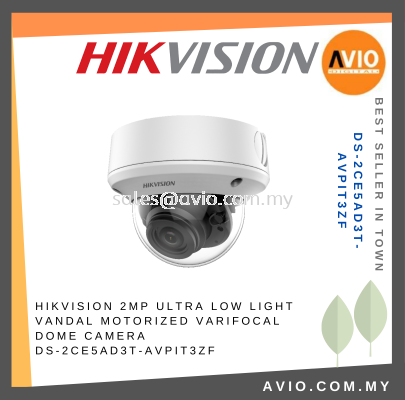 Hikvision 2MP 2 Megapixel IP67 Outdoor Low Light Motorized Varifocal Analog Dome CCTV Camera 70m IR DS-2CE5AD3T-AVPIT3ZF