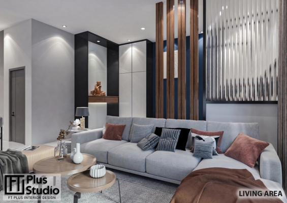 Double Storey Living Room Design In Bandar Rimbayu