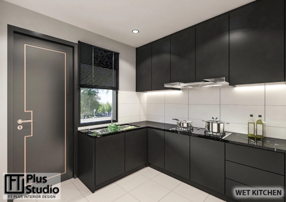 L-Shape Kitchen Cabinet Design In Kota Kemining