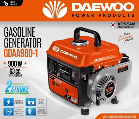 Daewoo GDAA980-1 900W Generator 2-Strokes ID34136