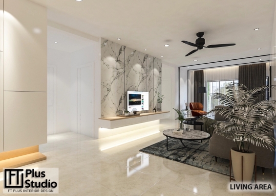 Living Room 3D Design @ Perak