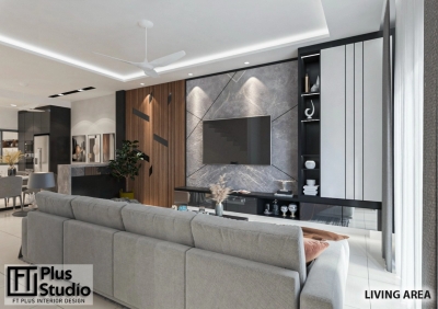 Living Room 3D Design @ Perak