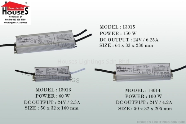 LED Strip 24V Transformer - 13013 13014 13015