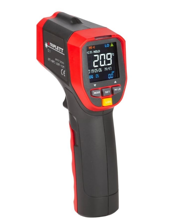 TRIPLETT MODEL IRT350 12:1 IR THERMOMETER WITH CIRCULAR LASER - (IRT350)