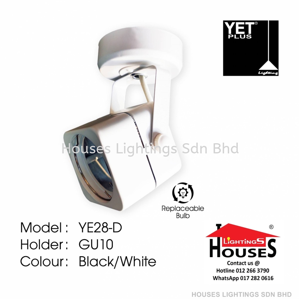 YET YE28-D WH GU10 Surface Mounted Track Light Selangor, Malaysia ...