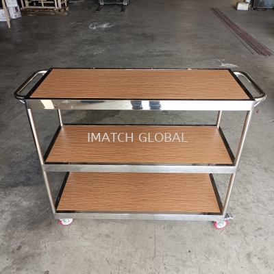 stainless steel hotel food trolley 