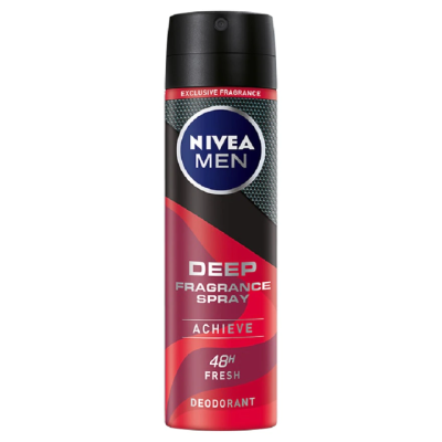 Nivea Body Spray Men Deep Fragrance Achieve 150ml