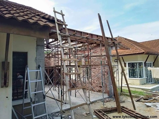 Concrete Slab Type House Extension Work In Forest Heights Seremban