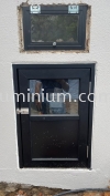 aluminium powder coated black  Electric / Letter Box door