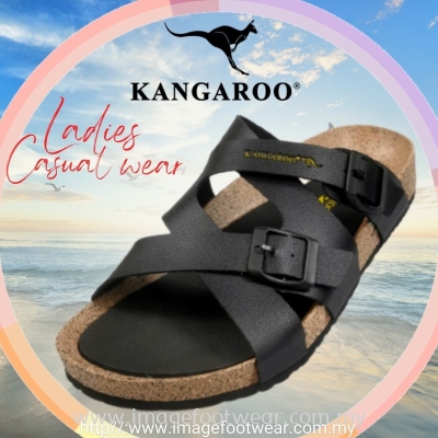 KANGAROO Ladies Sandals -KM-1006- BLACK Colour