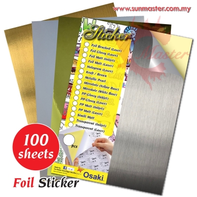 A4 Foil Sticker (100pcs) - Inkjet Printer