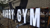 harry gym 3d box up led frontlit lettering logo signage signboard at cheras kuala lumpur 3D BOX UP LETTERING SIGNBOARD