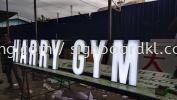 harry gym 3d box up led frontlit lettering logo signage signboard at cheras kuala lumpur PAPAN TANDA HURUF TIMBUL 3D