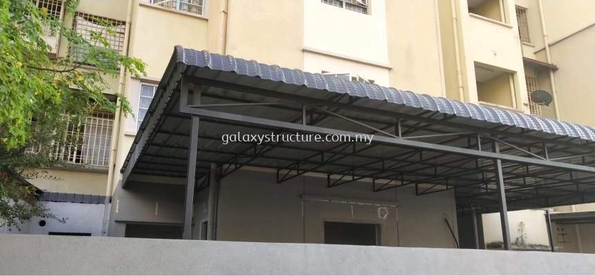 To Fabrication and Install new Awning Skylight Metal Deck Paint - Apartment Kasuarina Persiaran Botanic Bandar Botanic 41200 Klang.