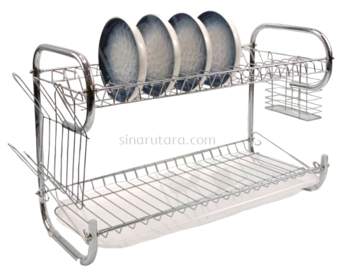 SR-0263 56CM 2 LAYER 9-SHAPE DISH DRAINER