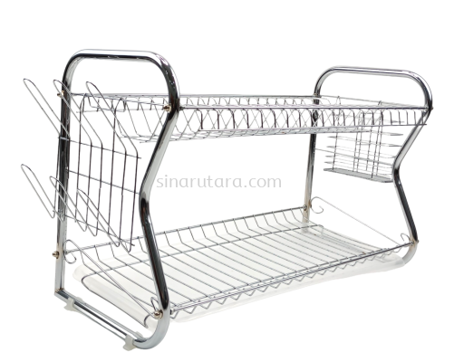 SR-0262 2 LAYER B-SHAPE DISH DRAINER