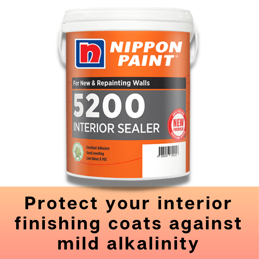 Nippon Paint 5200 Wall Sealer Interior Paints Piant Types Choose Sample / Pattern Chart