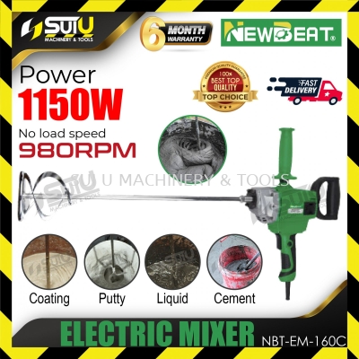 NEWBEAT NBT-EM-160C 160MM Electric Mixer 1150W 980RPM