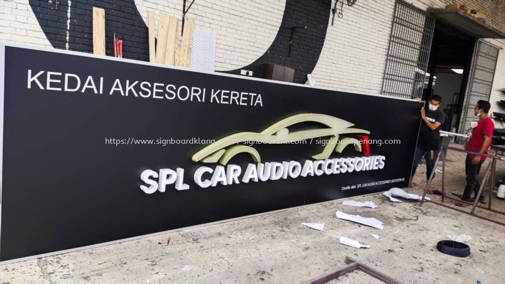 SPL car auto accessories 3d box up led frontlit lettering logo signage ...