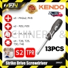 KENDO 20021 13PCS Strike Drive Screwdriver Set Screwdriver & Nut Driver Hand Tool