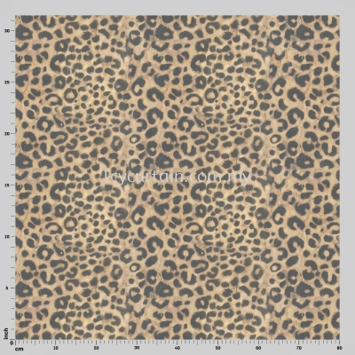 Junglio Tabaqui 03 Caramel  Leopard Prints Curtain