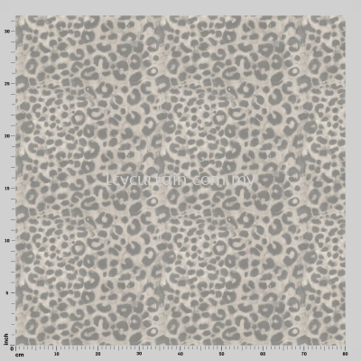 Junglio Tabaqui 01 Pewter Leopard Prints Curtain